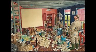 Wenskaart - Marius van Dokkum - Wachten op inspiratie