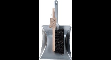 Esschert Design Veger en Blik - houten veger - metalen blik - buiten en binnengebruik