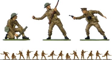 Airfix Modelbouwpakket Militaire voertuigen - 02718V WWII British Infantry - Figures Plastic - 1:32 - Modelbouw