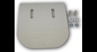 De Beer isolatieplaat voor wandbidet met bevestiging wit