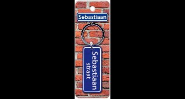 Paper Dreams Sleutelhanger Straatnaam Sebastiaan 9cm Staal Blauw