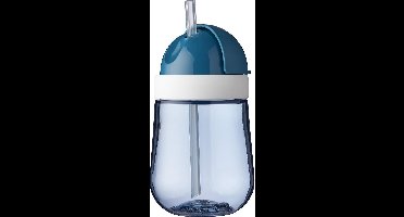 Mepal Mio rietjesbeker – 300 ml – Makkelijk vast te houden – Kinderservies – Deep blue