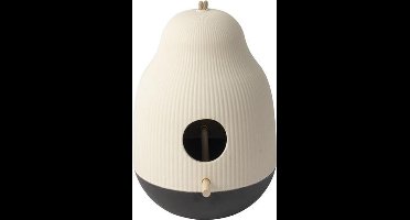 Gusta Vogelvoeder Huisje Ø18x25cm Wit/Zw •