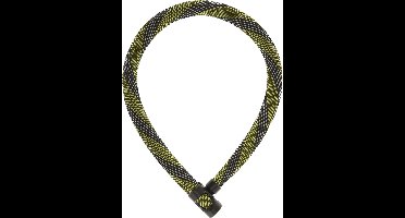 ABUS kettingslot IVERA Chain 7210 – fietsslot met zeer flexibele IvyTex-kunststofmantel – ABUS-Security Level 8 – 85 cm – geel