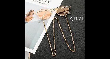 Hiden - Bril ketting - Mondkapjes Ketting - Sieraad - Trendy - Fashion - Mode - Dames - Heren | Goudkleurig