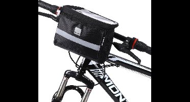 Wozinsky - stuurfietstas - met telefoonhoesje - 2 - l - zwart - (WBB12BK)