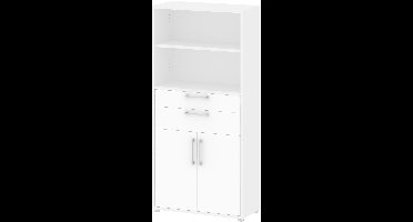 Giga Living Boekenkast Prima - Wit - 90x185x45cm