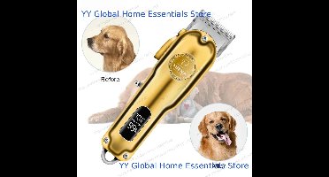 Zolara Oplaadbaar Elektrisch Apparaat - Hondentrimmer - Dierentondeuse - Verzorging hond - Trimapparaat - Scheerapparaat - Honden - Goud