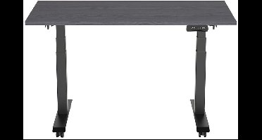 Euroseats Elektrisch Bureau - verstelbaar, opklapbaar en verrijdbaar - 180x80 cm - Zwart frame - Shadow eik