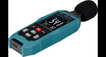 Joy-it JT-SLM01 Decibelmeter Kleurenscherm, Datalogger 30 - 130 dB 31.5 Hz - 8 kHz USB