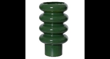 Decoris vaas glas deco 14x25.5cm groen