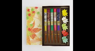 Tokyo Design Studio - Eetstokjes Giftset - Maple Leaf - 5 Paar