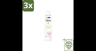 3 x Dove Deodorant Spray Calming Blossom 150 ml - Grootverpakking - Deodorant Spray - Okselhuid Verzorging - Alcoholvrije Deodorant - Huidverzorging - Comfortabele Huid