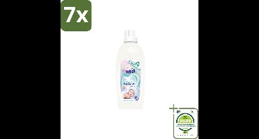 7 x At Home Wash – Wasverzachter Sensitive – Voor Babykleding – 750 ml - Grootverpakking - Wasverzachter Voor Babykleding - Wasverzachter Voor Gevoelige Huid - Hypoallergene Wasverzachter - Wasverzachter Voor Peuters - Wasverzachter Voor Kinderen