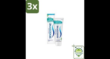 3 x Sensodyne Tandpasta Deep Clean Gel 75 ml - Grootverpakking - Gevoelige Tanden - Tandgevoeligheid - Tandpasta - Reiniging - Fluoride