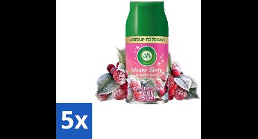 Air Wick Freshmatic – Automatische Luchtverfrisser Navulling – Winter Berry Wonderland - 250 ml - Bulkverpakking - 5 stuks
