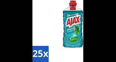 25 x Ajax – Allesreiniger – Eucalyptus – 1000 ml - Allesreiniger Eucalyptus - Reiniging - Frisse Geur - Natuurlijke Schoonmaak - Vuil Verwijderen