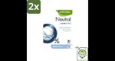 Neutral Waspoeder Wit 18 Wasbeurten 1,187 kg - Voordeelverpakking - 2 stuks - Waspoeder - Wasmiddel
