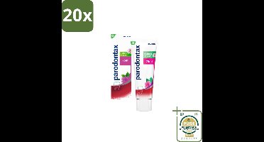 20 x Parodontax - Tandpasta - Herbal Fresh - Bergamot & Mint - 75ml - Grootverpakking - Tandvleesgezondheid - Bloedend Tandvlees - Tandpasta - Kruidenextracten - Bergamot