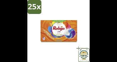 25 x Robijn Wascapsules 3-in-1 Color 15 stuks per verpakking - Grootverpakking - Kleurbehoud - Wascapsules - Was - Wasverzachter - Biologisch Afbreekbaar