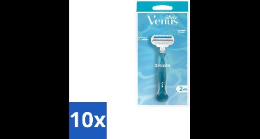 Gillette - Venus Smooth – Rondingvolgende Mesjes – Handvat + 2 Navulmesjes - Bulkverpakking - 10 stuks