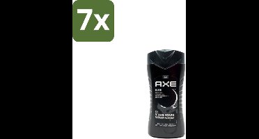 7 x Axe – Douchegel – Black – Houtachtig & Fris - 250 ml - Douchegel - Frisheid - Mannelijke Geur - Cederhout - Peer