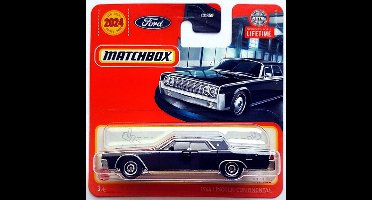 1964 LINCOLN CONTINENTAL SHINY BLACK 21-100 1-64 MATCHBOX SHORT CARD
