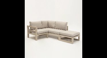 Vita Grosso 2-zits bank rechts + hocker + hoek beige