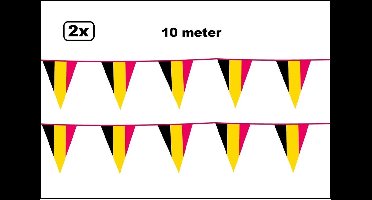 20 meter vlaggenlijn Belgie - 2x 10 meter - Landen EK WK Curaçao festival thema feest fun