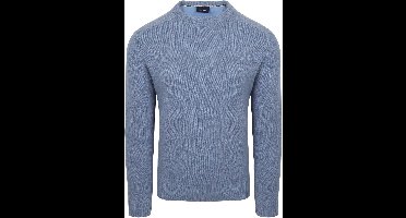 Suitable Lamswol Trui Ronde Hals Lichtblauw - Maat XXL - Heren - Pullover - Sweater