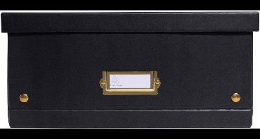 Exacompta 5x Opbergdoos in karton 33x50x16cm Neo Deco, vlak geleverd - Zwart - 62451E