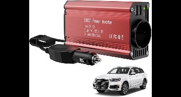 Spanningsomvormer 12V naar 220V met 2 USB-poorten voor tablets, laptops en smartphones