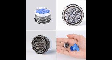 2 Stuks Kraanbeluchters M24 met verwijderingssleutel – Compatibel met CACHÉ beluchters - Waterbesparende Perlator kraan