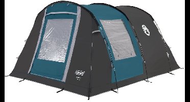 Coleman Cook 4 tent – 4 Persoons tunneltent – UV Guard zonbescherming - Brandvertragend materiaal – Grijs/blauw