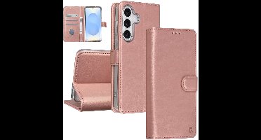 TUNIQ Book type case - Galaxy S26 Plus - Rose Gold - Pasjeshouder voor 3 kaarten - Magneetsluiting