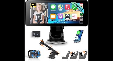 Dual Baby Auto Camera – Baby Spiegelcamera – Autostoel Camera – Kinderzitje Monitor – Auto Baby Monitor – 6,86 Inch Split-Screen HD – 360° Draaibare Nachtzichtcamera