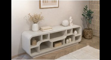 Tv meubel Brix Morgan Off White - organisch - 130x40x50 cm