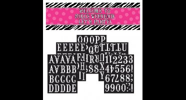 AMSCAN - Roze Zebra Gepersonaliseerde Banner met Letters