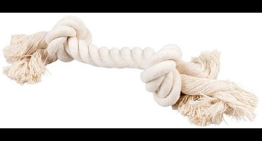 Duvo+ Katoenen Touwspeeltje met 2 Knopen – Natuurlijk Trektouw Hond