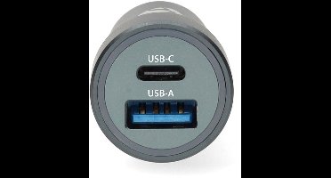 Nedis Autolader - 38 W - 1.5 / 1.67 / 2.0 / 2.22 / 3.0 A - Outputs: 2 - Poorttype: USB-A / USB-C - Automatische Voltage Selectie