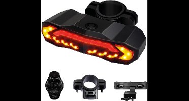 Core® Richtingaanwijzer Fiets - Knipperlicht - Knipperlicht Draadloos – Zwart - ‎12cm x 5cm x 3cm