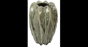 Vaas levi leaf 20x20x29cm grn