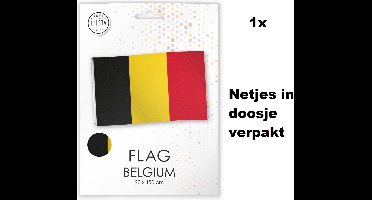 Luxe Vlag Belgie 150cm x 90cm - Landen België national EK WK voetbal hockey sport festival thema feest