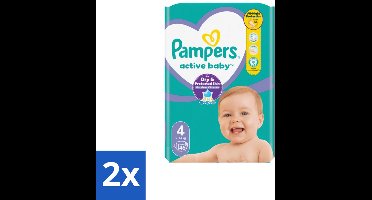 2 x Pampers – Luiers – Active Baby Maat 4 – 46 Luiers - Baby Luier - Baby Droog - Baby Luchtdoorlatend - Baby Comfort - Baby Nacht