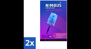 2 x NIMBUS Magic Duster Handvat + 2 Navullingen 1 set - Stofverwijdering - Stofdoek - Haren Verwijderen - Allergenen - Huisdierenharen