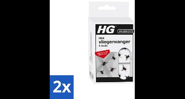 2 x HG X - Vliegenvanger - Uiterst Sterke Kleefband - 4 Vliegenvangers - Vliegenvanger - Vliegenplaag - Muggenplaag - Insectenplaag - Vliegen
