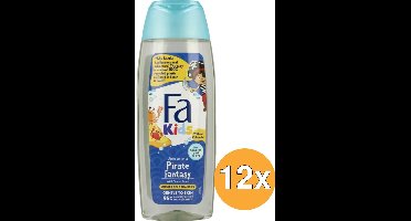 12x Fa Kids douche & shampoo piraat (250 ml)