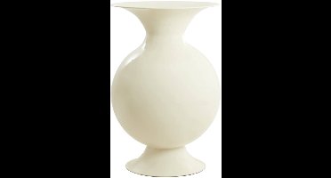 BOLULLA metalen vaas glans crème Ø45x71 cm decoratieve vaas - Light & Living