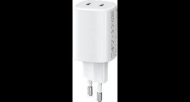 Xiaomi 45W Adapter - Nano Turbo Charging - USB C Snellader - 45W Vermogen - Dual USB C Poorten - Power Delivery & PPS Snelladen - Compact Reisformaat - EU Stekker