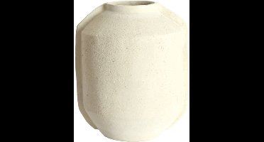 NORIC bloempot mat crème 35x32x44 cm decoratieve pot - Light & Living